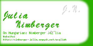 julia nimberger business card